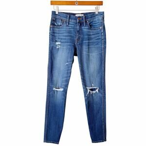 Madewell | 9” High Riser Skinny Skinny Blue Jeans Distressed Stretch Size 27